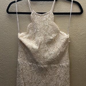 Elegant Lace Halter Dress